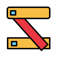 Sticker -  Ruler Tool Work Icon