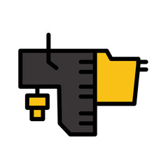 Sticker -  Construction Drill Tools Icon