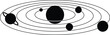 © MD - black and white solar system vector illustration graphic design