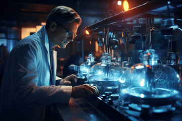 Aufkleber - a scientist in a lab developing innovative technologies for carbon capture and storage. generative a