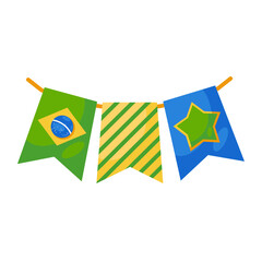 Wall Mural - brazil day celebration garland