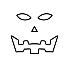 Wall Mural - Helloween Doodle Face 