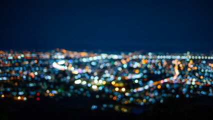 abstract colorful city night light bokeh background