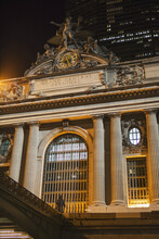 Grand Central Terminal At Night; New York City, New York, United States Of America