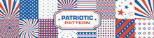 Patriotic Pattern Set. American Patterns. 