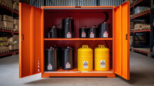 LPG Gas Cylinders Transported For Distribution In Container. LPG Gas Used For Industry