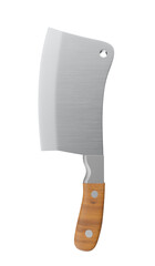 Sticker - Realistic butcher cleaver machete on transparent background in 3D rendering