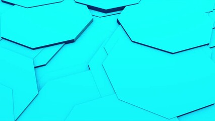 Poster - Blue hexagons. A short animated screensaver for the intro.