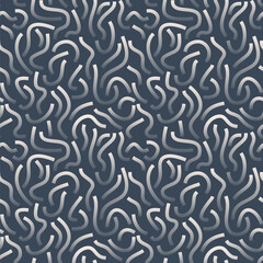 Aufkleber - White gradient curved lines isolated on dark grey background. Transparent Bold Squiggles.