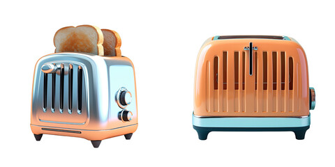 Png Set Grilled toaster piece on transparent background