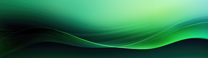 Green Smooth Graphic Abstract Lines Background Banner