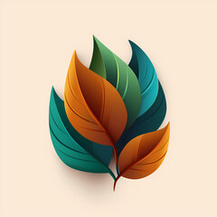 leaves element for logo design