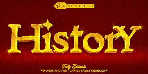 Wall Mural - Luxury Golden Ancient History Vector Editable Text Effect Template