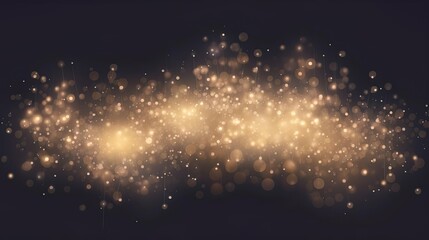 Wall Mural - Abstract bokeh lights isolated on transparent backgr