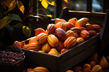 Wall Mural - Cocoa pods harvestin 