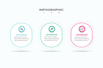 Poster - business data visualization. process chart. abstract elements of graph, diagram with 3 steps, option