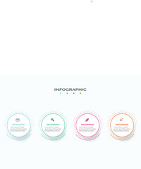 Poster - business data visualization. process chart. abstract elements of graph, diagram with 4 steps, option