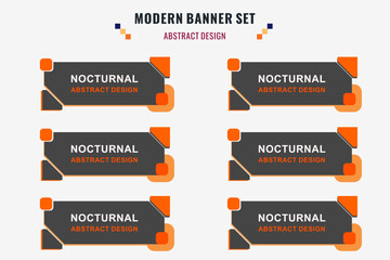 Wall Mural - Modern abstract vector banner set. Flat geometric shape with different colors and different style. Template for web or print design, ready to use.