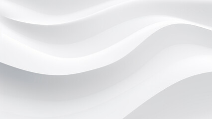 Wall Mural - white and gray wavy abstract background, generative ai