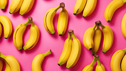 Poster - Bunch of bananas background
