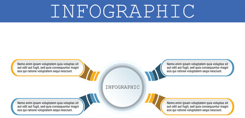 Wall Mural - Infographic Tabs for Vector Design