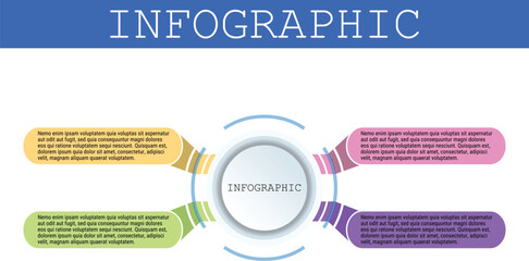 Wall Mural - Infographic Tabs for Vector Design