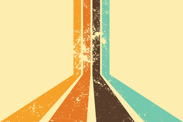 Poster - Vintage perspective lines background.retro backdrop and wallpaper.