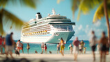 Fototapeta  - Cruise ship vacationers