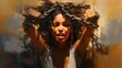 © AITTHIPHONG - Chained woman. Women violence and abuse concept, human trafficking Concept, Day for the Elimination of Violence Against Women concept
