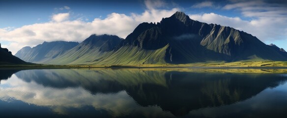 Wall Mural - lake in the mountains in the morning