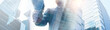 © tippapatt - Businessmen making handshake with partner, greeting, dealing, merger and acquisition, business joint venture concept, for business, finance and investment background, teamwork and successful