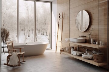 modern scandinavian minimalist bathroom