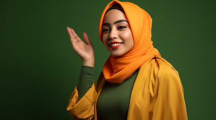 Wall Mural - portrait of young muslim woman wearing hijab