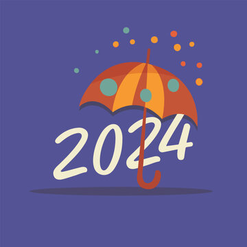 2024 new year font poster design