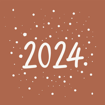 2024 new year font poster design