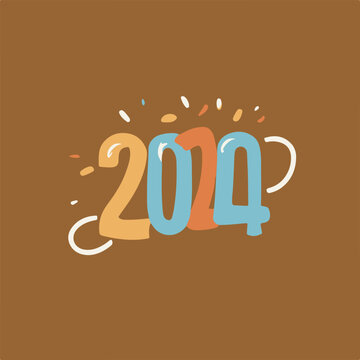 2024 new year font poster design