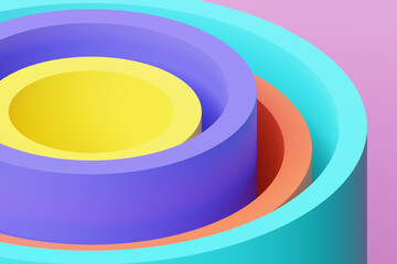 Poster - Abstract 3d rendering of a modern geometric background. Minimalistic design for poster, cover, branding, banner, placard.
