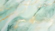 Mint green and gold fluid marble background.