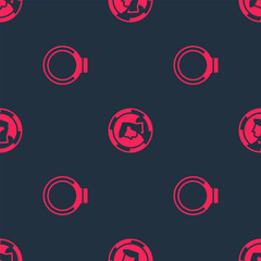 Poster - Set Gold ring and Ancient coin on seamless pattern. Vector