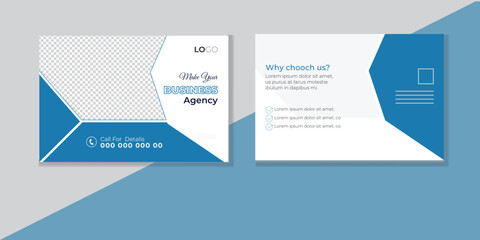 
Vector postcard template design, modern business postcard template, abstract business postcard and creative design.