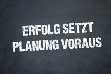 Poster - Erfolg setzt Planung voraus