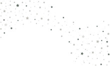 Abstract Stars Background. Stars Pattern. Light Silver Glitter Confetti.