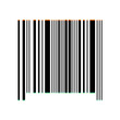Bar code sign. Black Icon with vertical effect of color edge aberration at white background. Illustration.