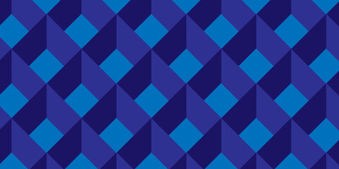 Wall Mural - Seamless geometric pattern abstract background. abstract cubes geometric blue color hexagon technology background. digital cube honeycomb Front view of white texture for background.