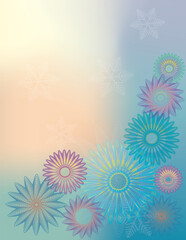 Fototapete - abstract floral background with flowers
