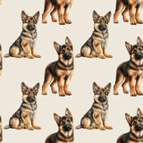 Fototapeta Zwierzęta - puppy Dog seamless pattern, generated ai