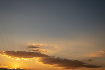 Wall Mural - beautiful sunset sky with clouds