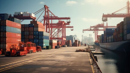 Container port, AI generated Image