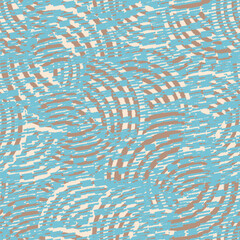 Leinwandbilder - Seamless abstract geometric pattern of random arcuate stripes and strokes.
