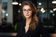 © Anastasiia - Beautiful Young European Woman Secretary . Сoncept Professional Receptionist Etiquette, Administrative Assistance In A Global Setting, Skin Care Tips For Young Professionals